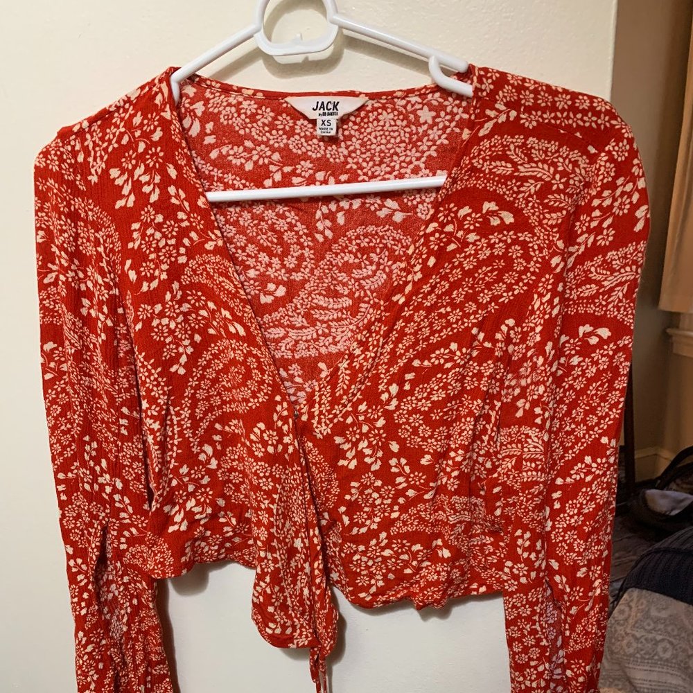 Jack by BB Dakota Orange Flowy Top